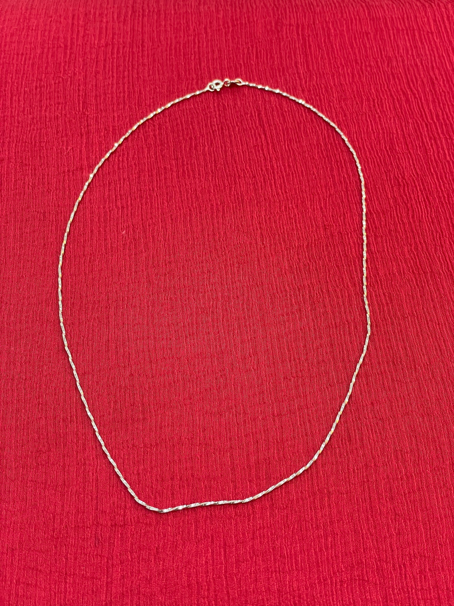 925 Silver Twisty Italian Chain - 18 Inches