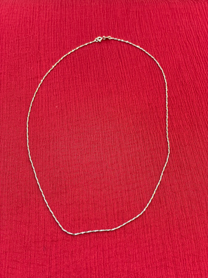 925 Silver Twisty Italian Chain - 18 Inches
