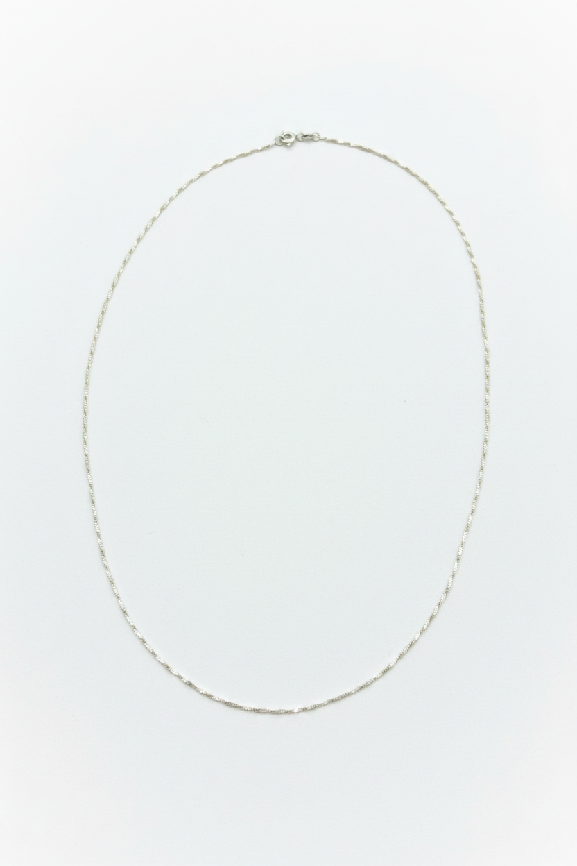 925 Silver Twisty Italian Chain - 18 Inches