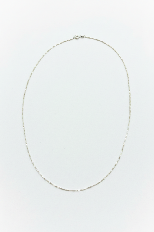 925 Silver Twisty Italian Chain - 18 Inches
