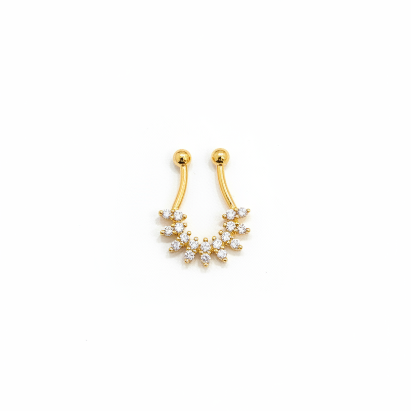 925 Silver Gold Plated Septum