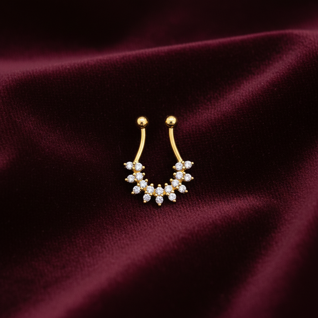 925 Silver Gold Plated Septum