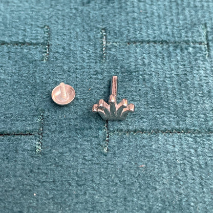 92.5 Sterling Silver Crown & Ball Stud Earrings for Women pair