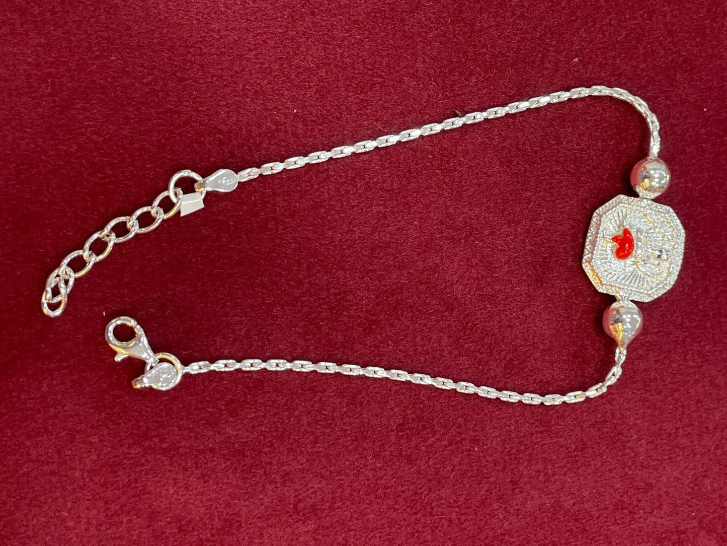 925 Silver Dancing Ganesha Rakhi