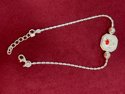 925 Silver Dancing Ganesha Rakhi