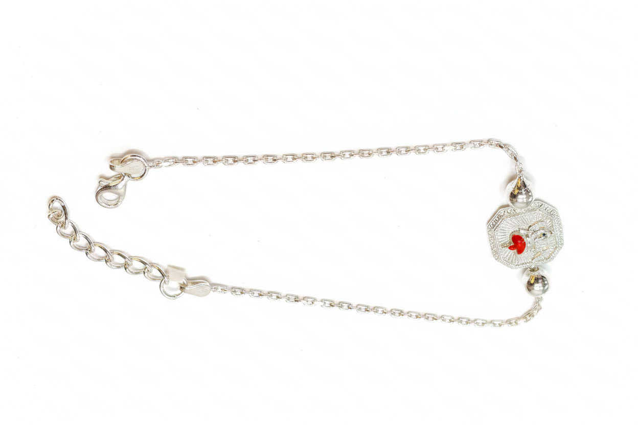 925 Silver Dancing Ganesha Rakhi