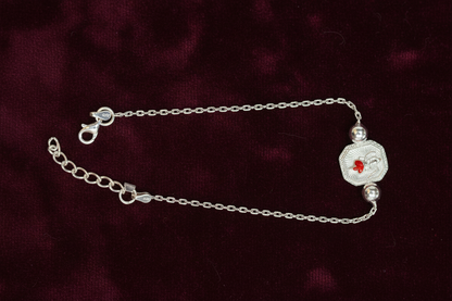 925 Silver Dancing Ganesha Rakhi