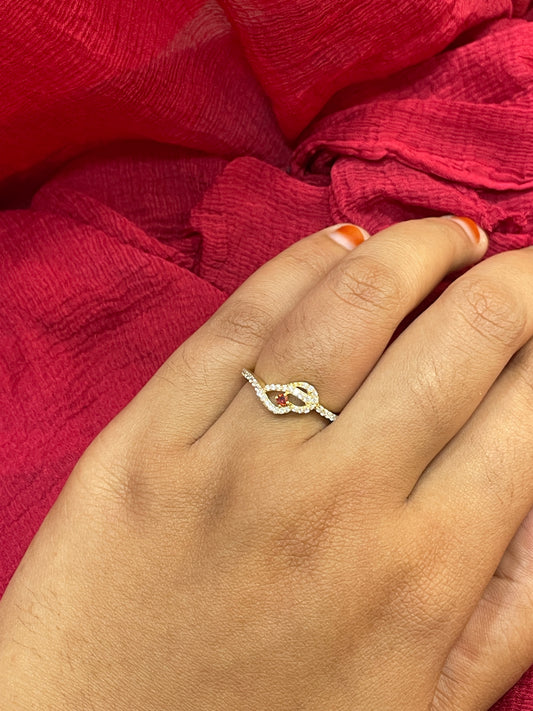 92.5 Silver Gold Plated Classy Ring for Women Size 12 | Elegant Traditional Design | Stylish Jewellery