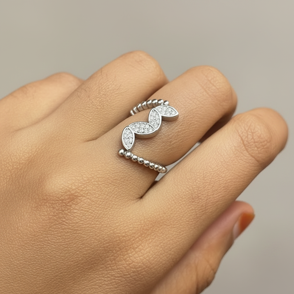 92.5 Silver Stylish Classy Ring for Women | Elegant Premium Design | Modern Jewellery