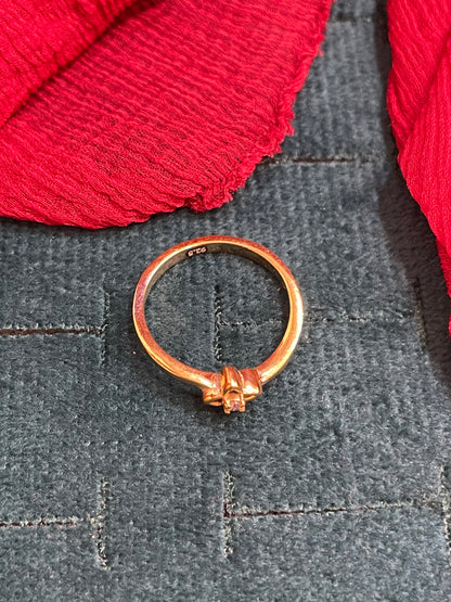 92.5 Silver Gold Plated Stylish Ring for Women Size 13 | Chic Modern Design | Elegant Jewellery