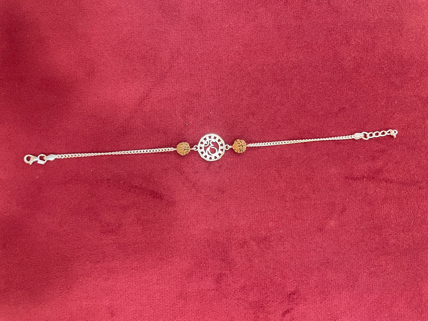 925 Silver Om Rudraksha Rakhi