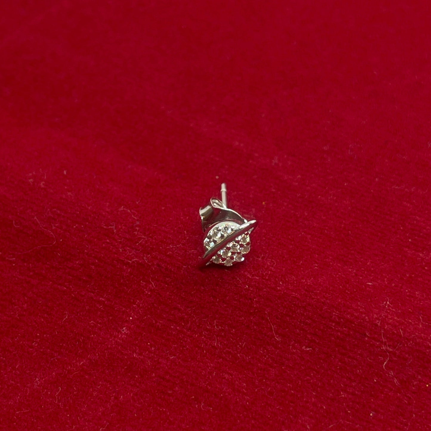 92.5 Sterling Silver Pavé CZ Leaf Stud Earrings for Women | Petite CZ Leaf with Silver Spine Second Studs