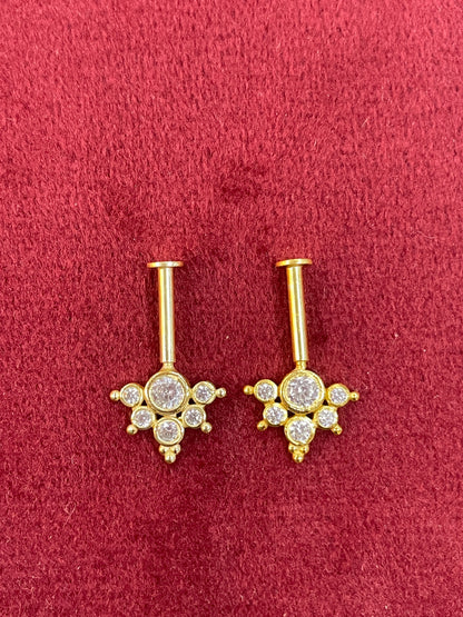 92.5 Silver Nakshi Bugadi | Traditional Temple Design | Elegant Jewellery