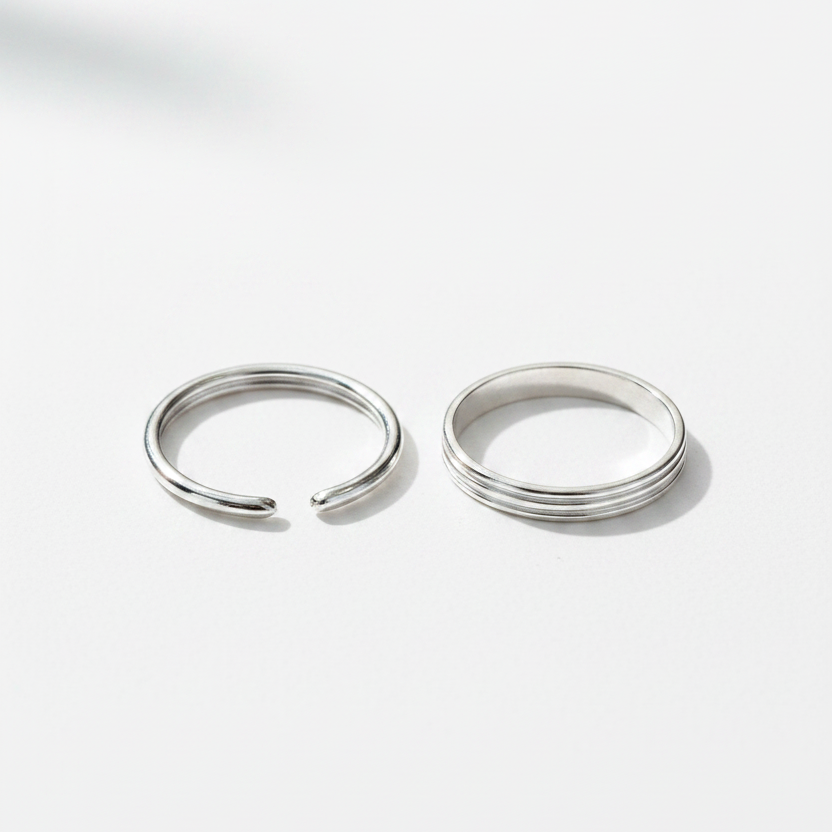 92.5 Silver Toe Rings | Stylish Classic Design | Elegant Jewellery