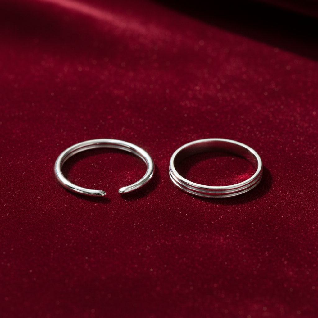 92.5 Silver Toe Rings | Stylish Classic Design | Elegant Jewellery