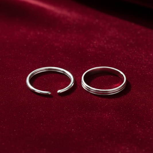 92.5 Silver Toe Rings | Stylish Classic Design | Elegant Jewellery