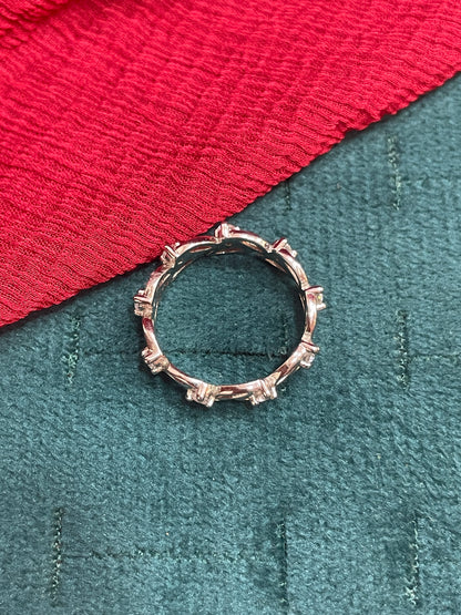 92.5 Silver Leaf Ring for Women Size 11 | Stylish Organic Motif | Elegant Fashion Jewellery
