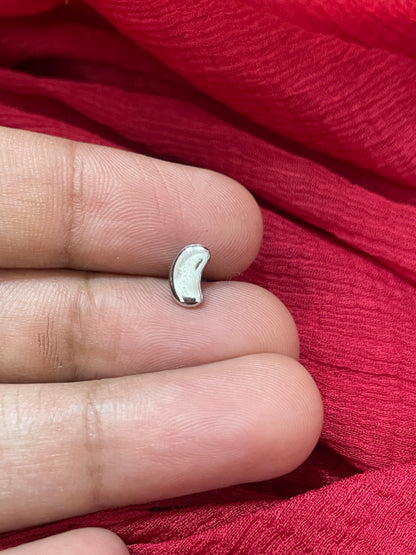 92.5 Silver Bean Shape Earrings for Women | Minimal Modern Design | Stylish Jewellery