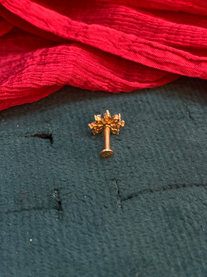92.5 Silver Gold Plated Nose Pin | Stylish Elegant Finish | Jewellery