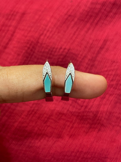 92.5 Silver Minimal Bali Earrings for Women | Elegant Hoop Style | Classic Jewellery
