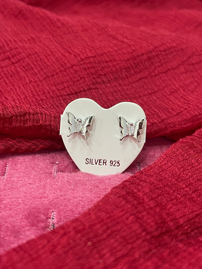 92.5 Silver Premium Butterfly Studs | Stylish Nature Inspired Design | Jewellery