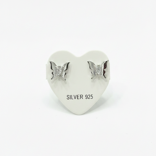 92.5 Silver Premium Butterfly Studs | Stylish Nature Inspired Design | Jewellery