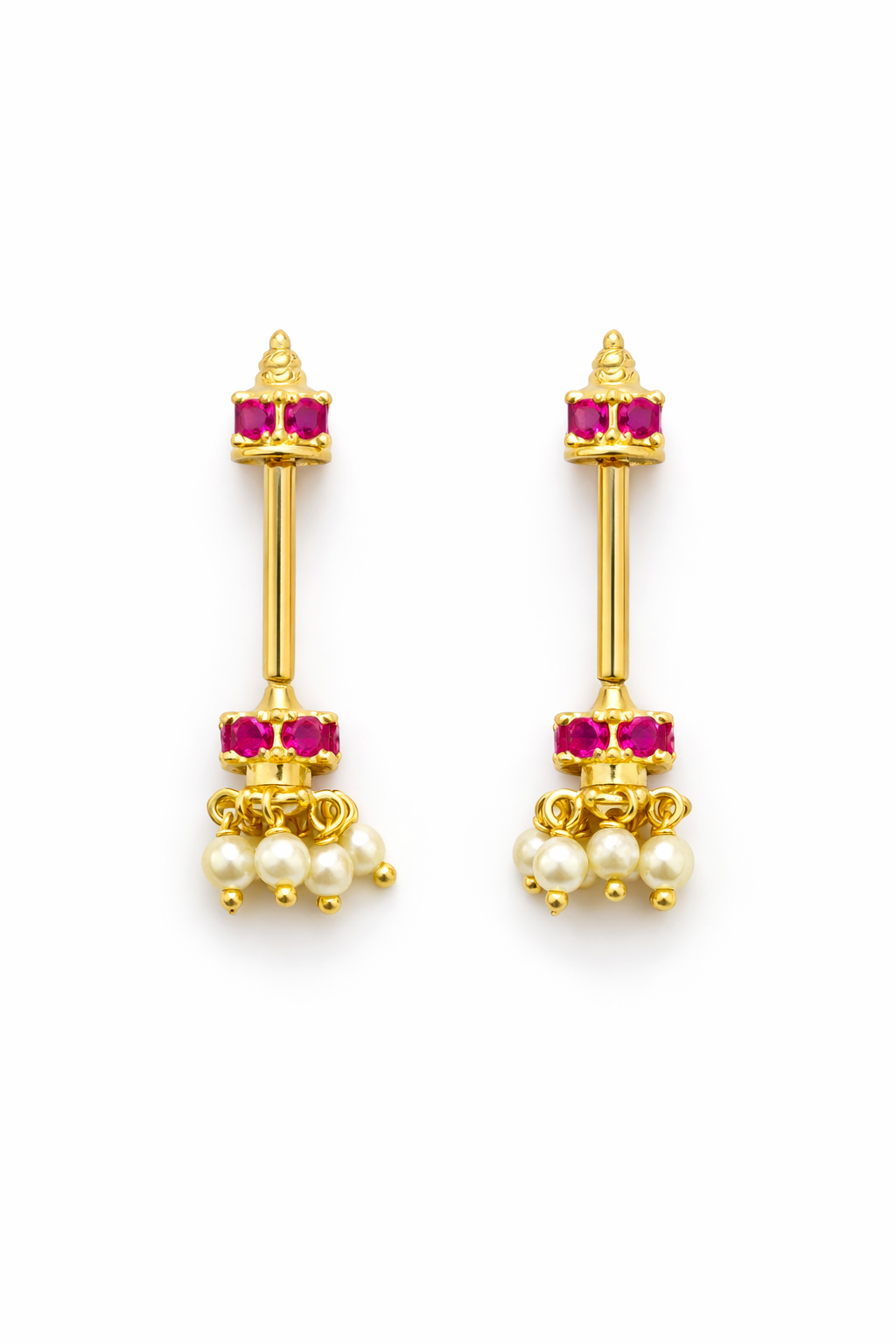 Silver stylish gold plated bugadi