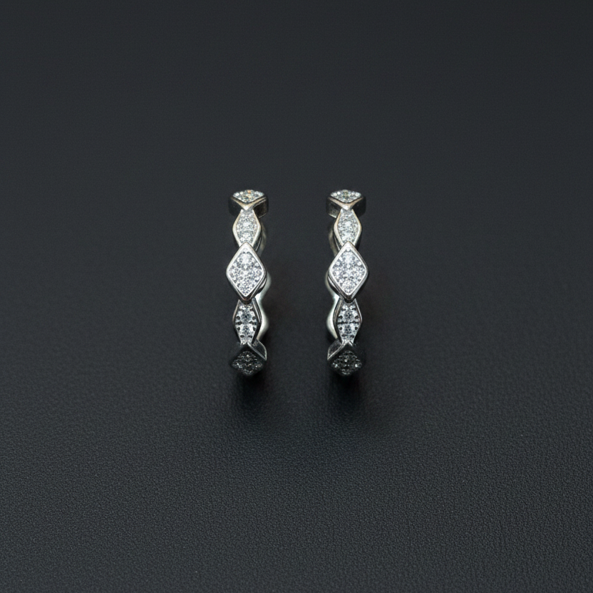 Silver White Stone Toe Rings