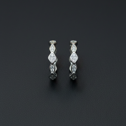 Silver White Stone Toe Rings