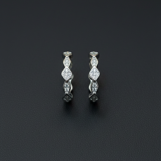 Silver White Stone Toe Rings