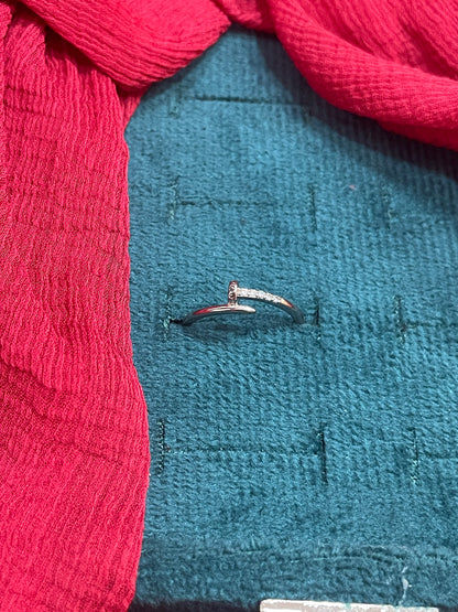 92.5 Silver Minimal Ring for Women Size 12 | Stylish Clean Design | Elegant Fashion Jewellery