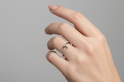 92.5 Silver Minimal Ring for Women Size 12 | Stylish Clean Design | Elegant Fashion Jewellery