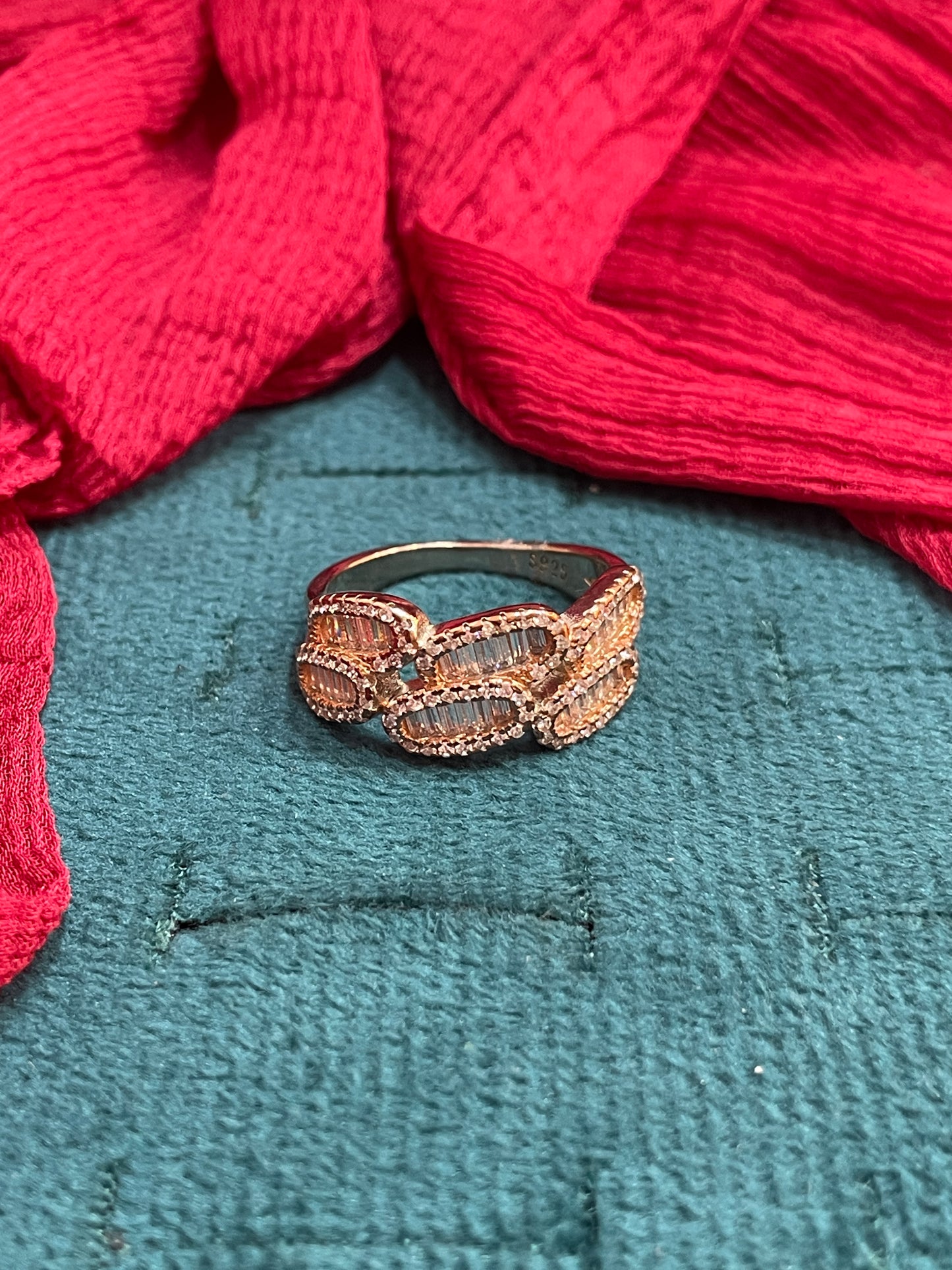 92.5 Silver Rose Gold Plated Ring for Women | Stylish Elegant Design | Premium Jewellery