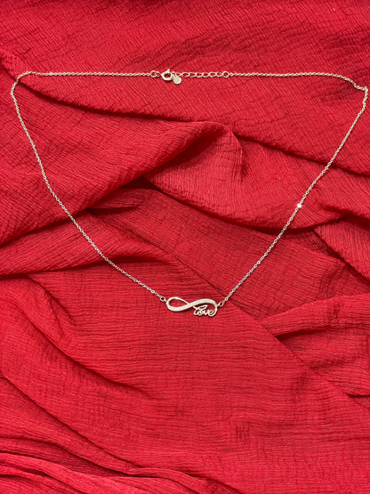 92.5 Silver Infinity Love Chain 18.5 Inches | Classy Romantic Design | Jewellery