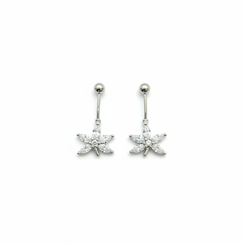 92.5 Silver Leaf Bugadi Pair for Women | Floral Helix Earrings | Minimal