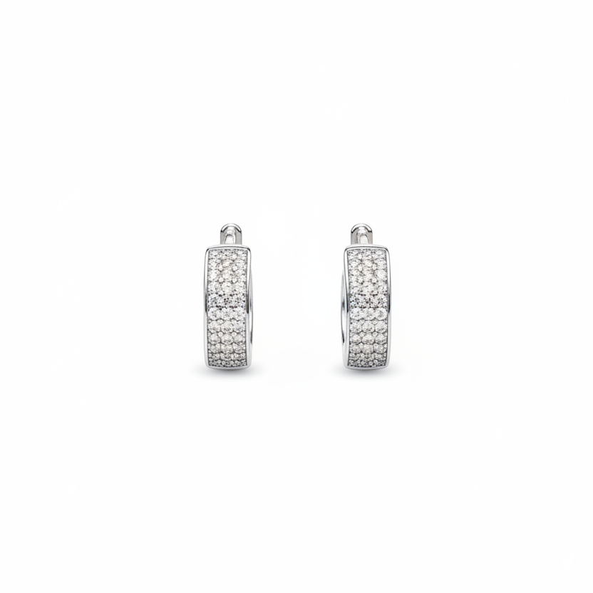 92.5 silver classy white stone double line - single pc