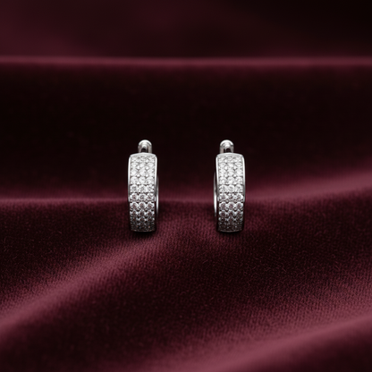 92.5 silver classy white stone double line - single pc