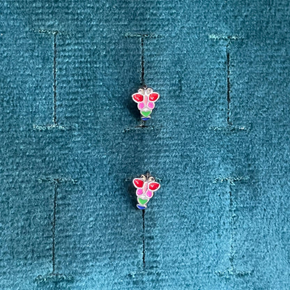 925 Silver Butterfly Hoops