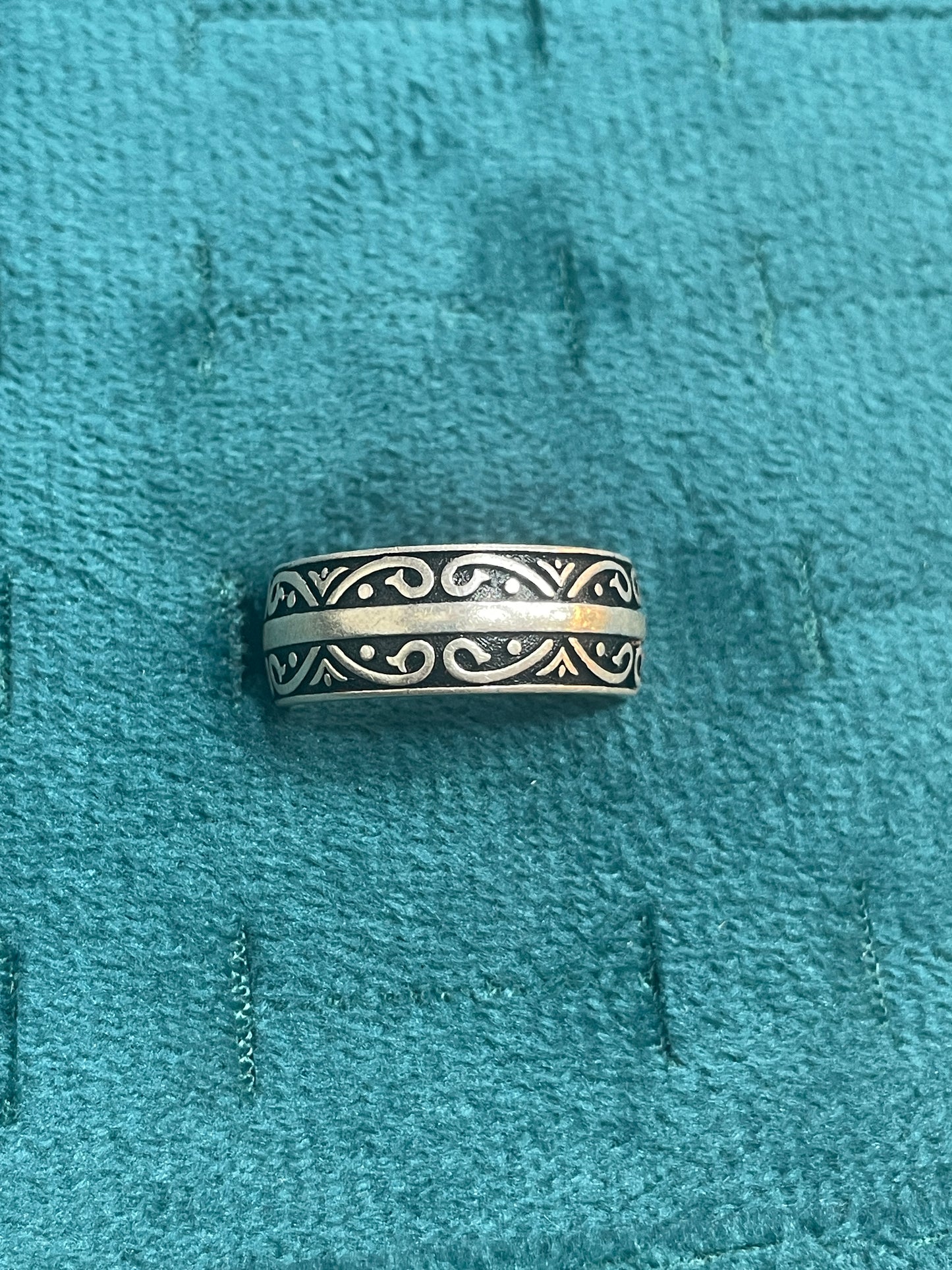 92.5 Silver Oxidised Men’s Ring Size 20 | Stylish Vintage Finish | Elegant Jewellery