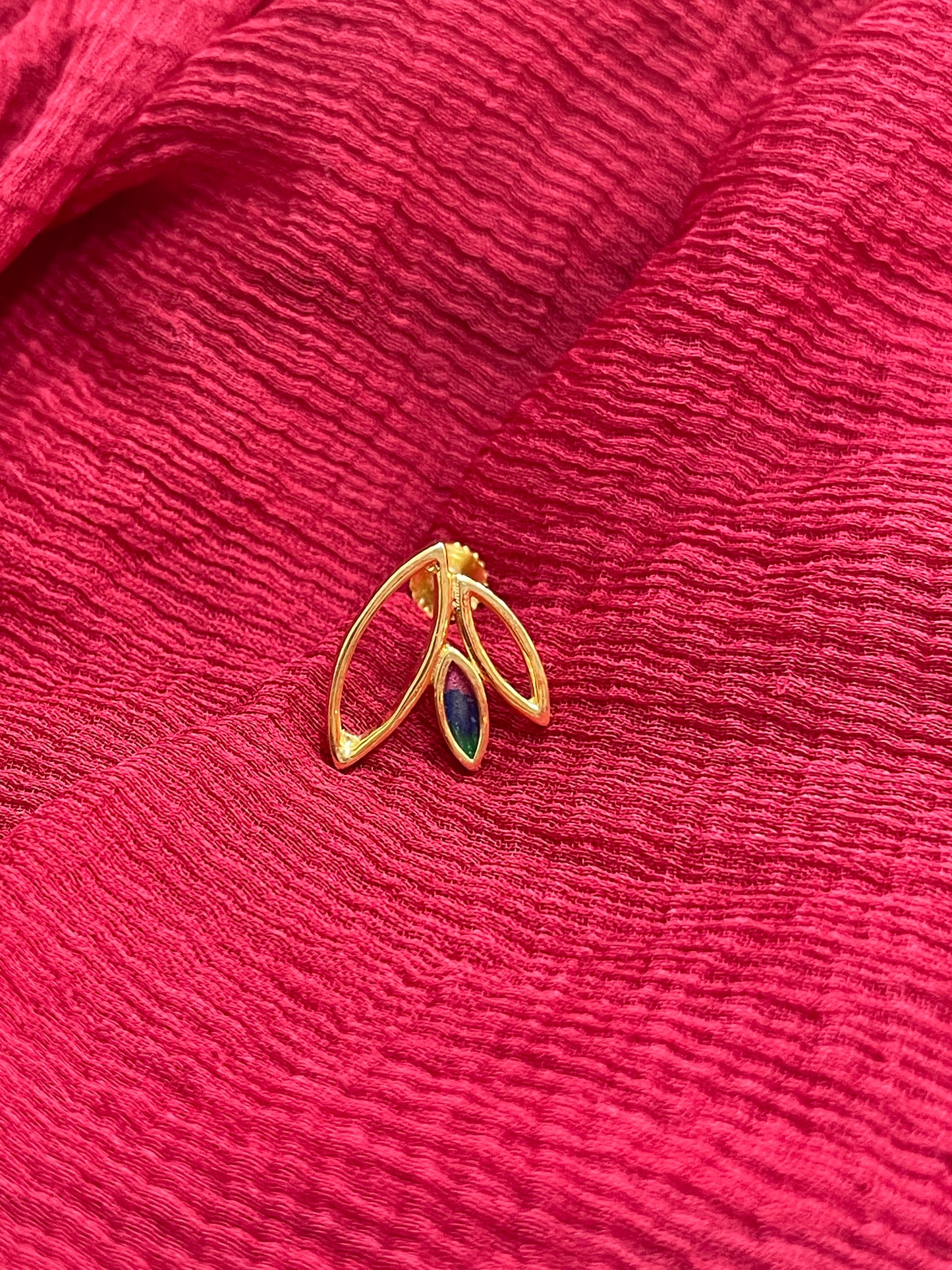 92.5 Silver Gold Plated Leaf Earrings for Women | Stylish Nature-Inspired Design | Elegant Jewellery