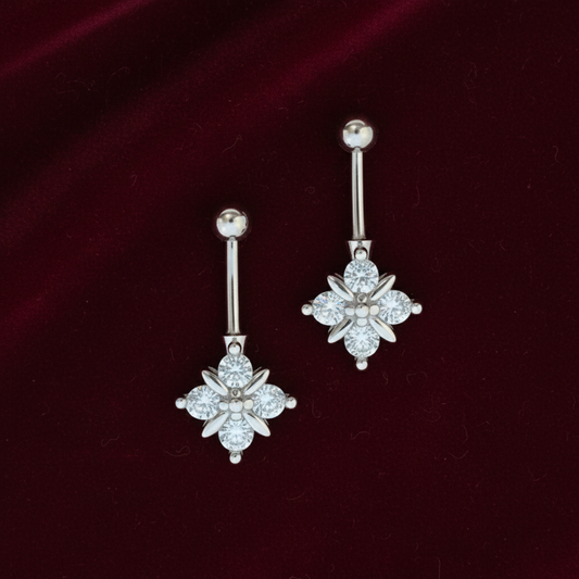 92.5 Silver Stylish Bugadi Pair for Women | Minimal Helix Earrings |