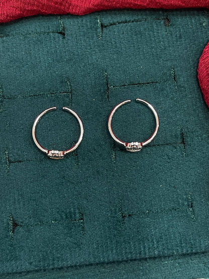 925 Silver Crown Toe rings