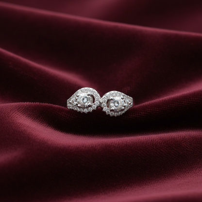 92.5 Silver White Stone Ring for Women Size 8 | Stylish Classic Sparkle | Elegant Fashion Jewellery