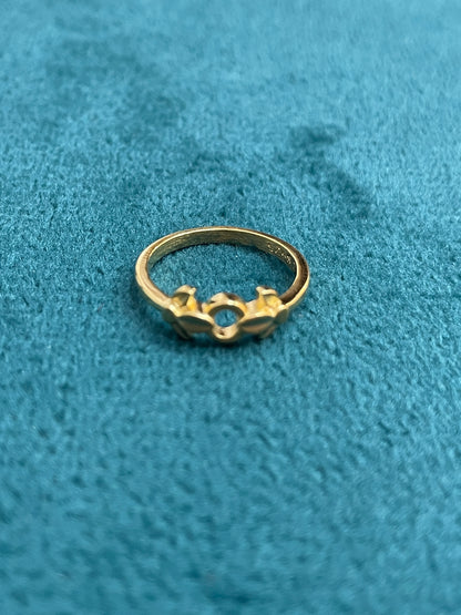 92.5 Silver Gold Plated Kids Ring | Stylish Cute Design | Elegant Kids Jewellery