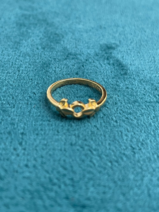92.5 Silver Gold Plated Kids Ring | Stylish Cute Design | Elegant Kids Jewellery