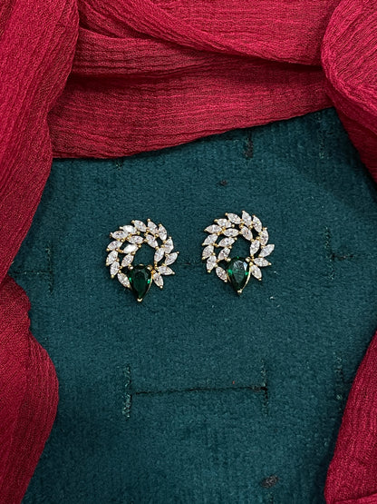 925 SIlver Gold Plated Starburst Stud