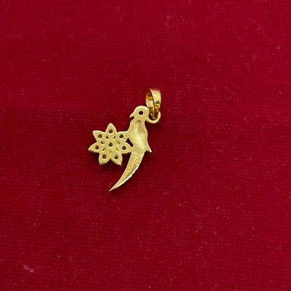 92.5 silver Gold-Plated Parrot Pendant