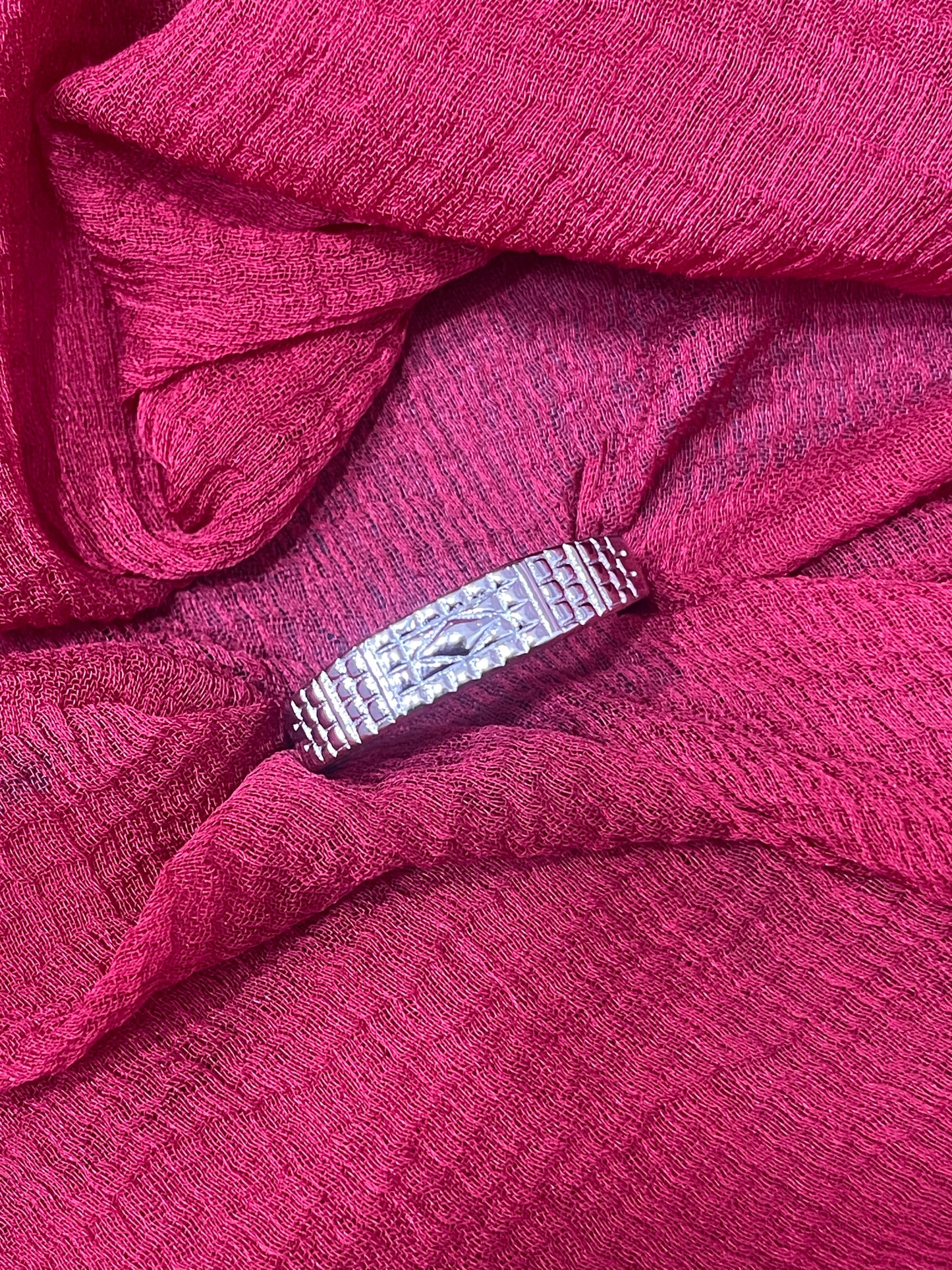 92.5 silver stylish men’s ring size 19