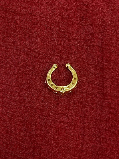 92.5 Silver Gold Plated Classy Septum