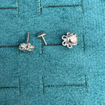 92.5 Silver Minimal Flower Stud Earrings for Women | Delicate Floral Design | Elegant Jewellery pair